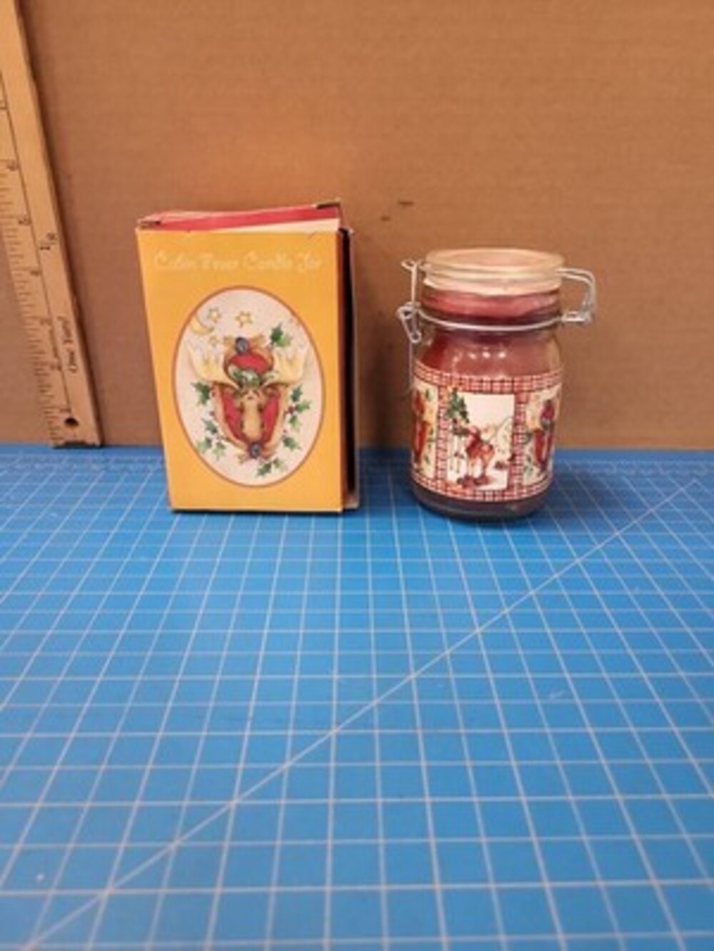 Giftco Cabin Fever Candle Jar Moose Deer Holiday Scented Home Decor